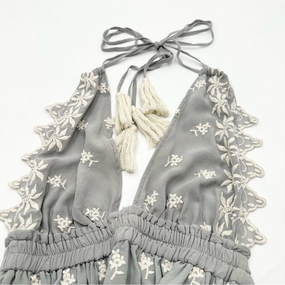 LoveShackFancy Isabel Dress in Dusty Sage Summer Garden - Picture 10 of 16